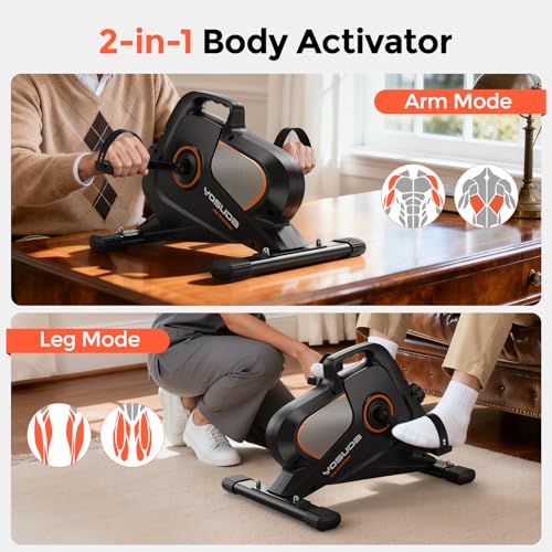image for YOSUDA Under Desk Bike Pedal Exerciser - Magnetic Mini Exercise Bike, 