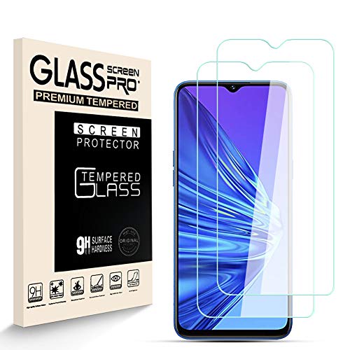 Protector de Pantalla para OPPO Realme 5 [2-Pack], Vidrio Templado de 9H Dureza, 2.5D Alta Definicion Sin Burbujas, Alta Sensibilidad, OPPO Realme 5 Protector de Pantalla Cover