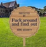 Yard Sign-Fuck Around and Find Out Home Security Yard Sign, FAFO Surveillance Security Protected, Ou