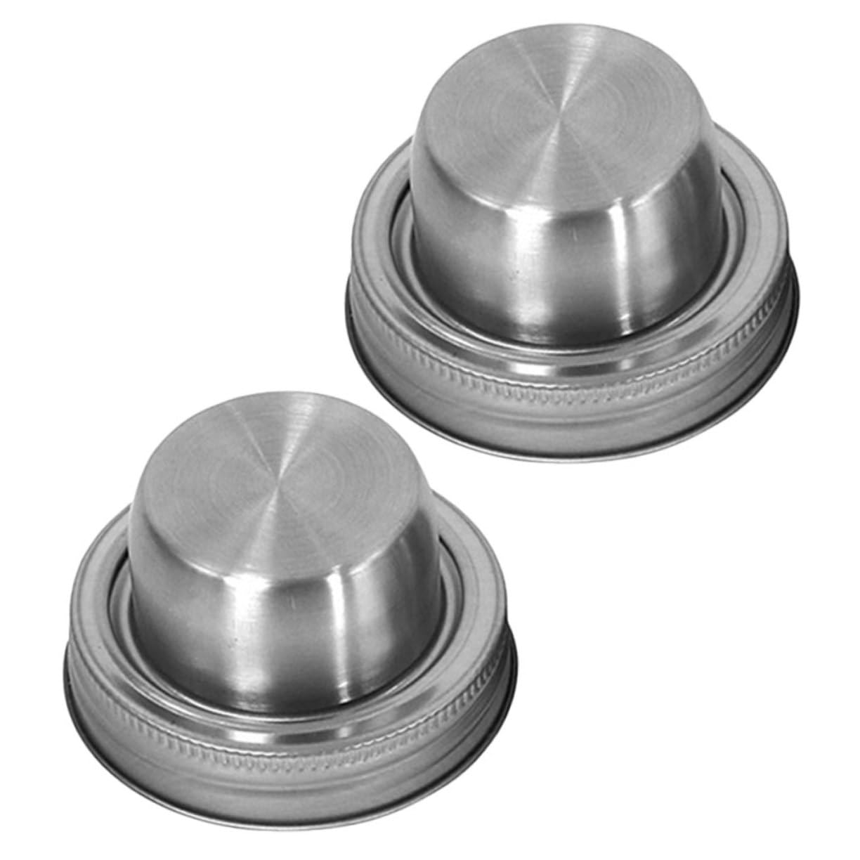 ULTECHNOVO 10piezas Tapa De Acero Inoxidable Frascos Mason para Especias Sifón De Cocteles Fácil De Limpiar y Reutilizable