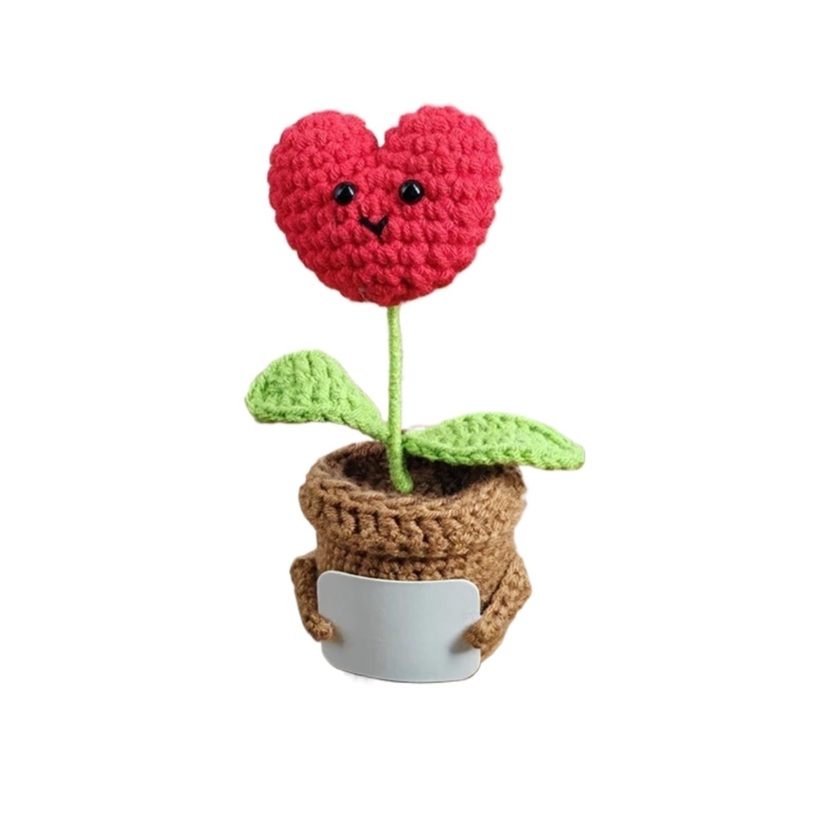 ENWWCH Sunflower Crochet Flowers Knitted Flower Graduation Wedding Guest Gift Artificial For Home(Color1)