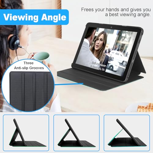 Amazon Fire HD 8 Tablet Case,(12th/10th Generation,2024/2022/2020 Release),Slim Trifold Stand Protective Cover TPU Back,Support Auto Sleep/Wake,Also for 8in Sony Nokia(Black) by Riaour - Image 4