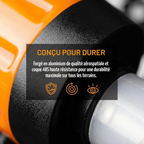 Yagerod Kit d'adaptation Clignotants LED pour Trottinette électrique, Clignotants sans Fil Rechargeables, Clignotants étanches pour guidons de 17,2 à 22 mm (A USB-Ladefunktion) – vue 4