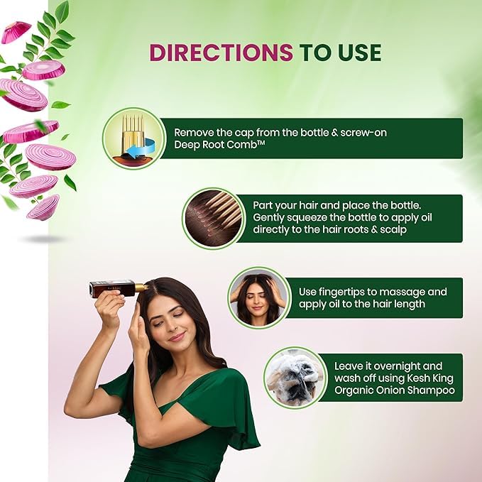 Image of Kesh King Onion Oil With Curry Leaves Reduces Hair Fall 100ml