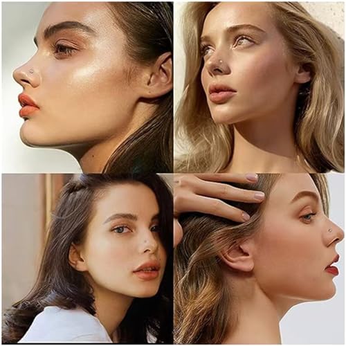 12 Pcs Nose Studs Sterling Silver Set,Hypoallergenic titanium nose stud,1.5/2.0/2.5/3.0mm Cubic Zirconia Nose Ring2
