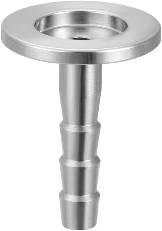 uxcell 304 Stainless Steel KF16 Flange to 8mm Rubber Hose Barb Adapter for Vacuum