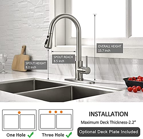 Image of ALTON SUS52055, Single Lever Sink Mixer, Brushed Nickel