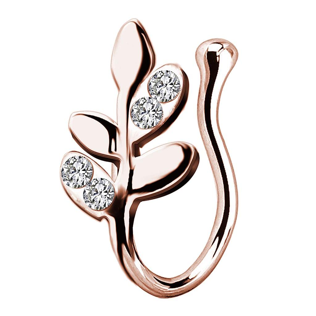 styleheaven Fake Nose Rings 18G Faux Fake Lip Ear Septum Ring Non Piercing Rose Gold |Jewelry & Watches | Fashion Jewelry | Body Jewelry | Body Piercing Jewelry-picture-19