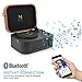Portable WirelessTurntable with Stereo Speakers,3 Speed Vinyl Record Player Supporting Bluetooth Connection Blue (Black)
