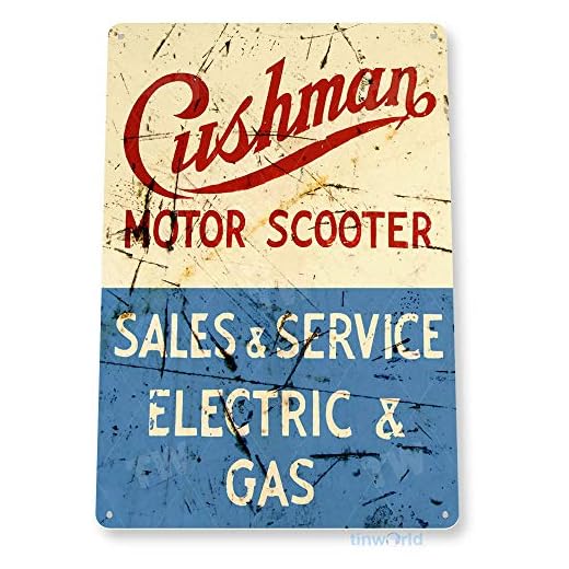 Tinworld Tin Sign Cushman Scooter Retro Rustic Service Metal Sign Decor Motorcycle Shop Moped Bike B489