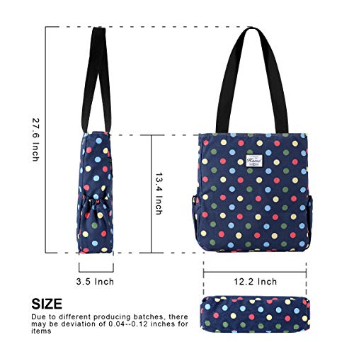 Image of KAMO Floral Tote Bag - Waterproof Lightweight Handbags Travel Shoulder Bag for Hiking Yoga Gym Swimming Travel Beach