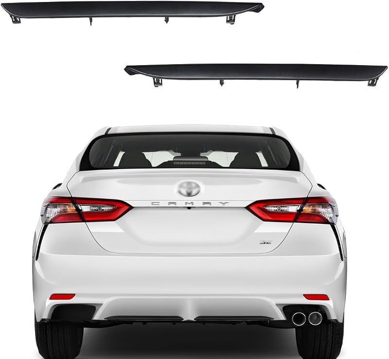 Moldura Inferior do Para-choque Traseiro AutoJoy Club para Toyota Camry SE, XSE e Hybrid 2018 a 2020 – 2 unidades