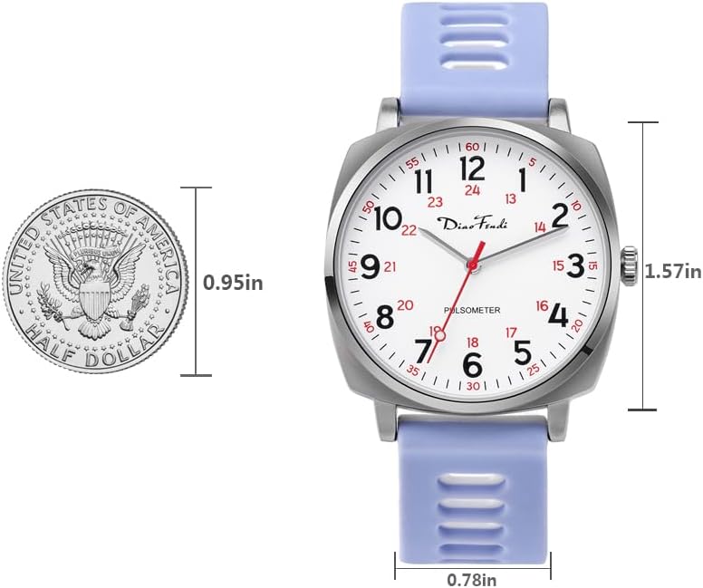 Diaofendi Waterproof Nurse Watch for Medical Professionals,Women Men, 24 Hour with Second Hand, Military Time Easy to Read Dial - Image 3