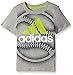 adidas Little Boys' Core Graphic Tee Shirt, Grey Heather, 5