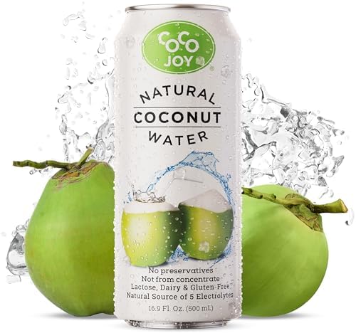 Natural Coconut Water, Low-Calorie, High-Calcium, Nutrient-Rich Drink 12 pack