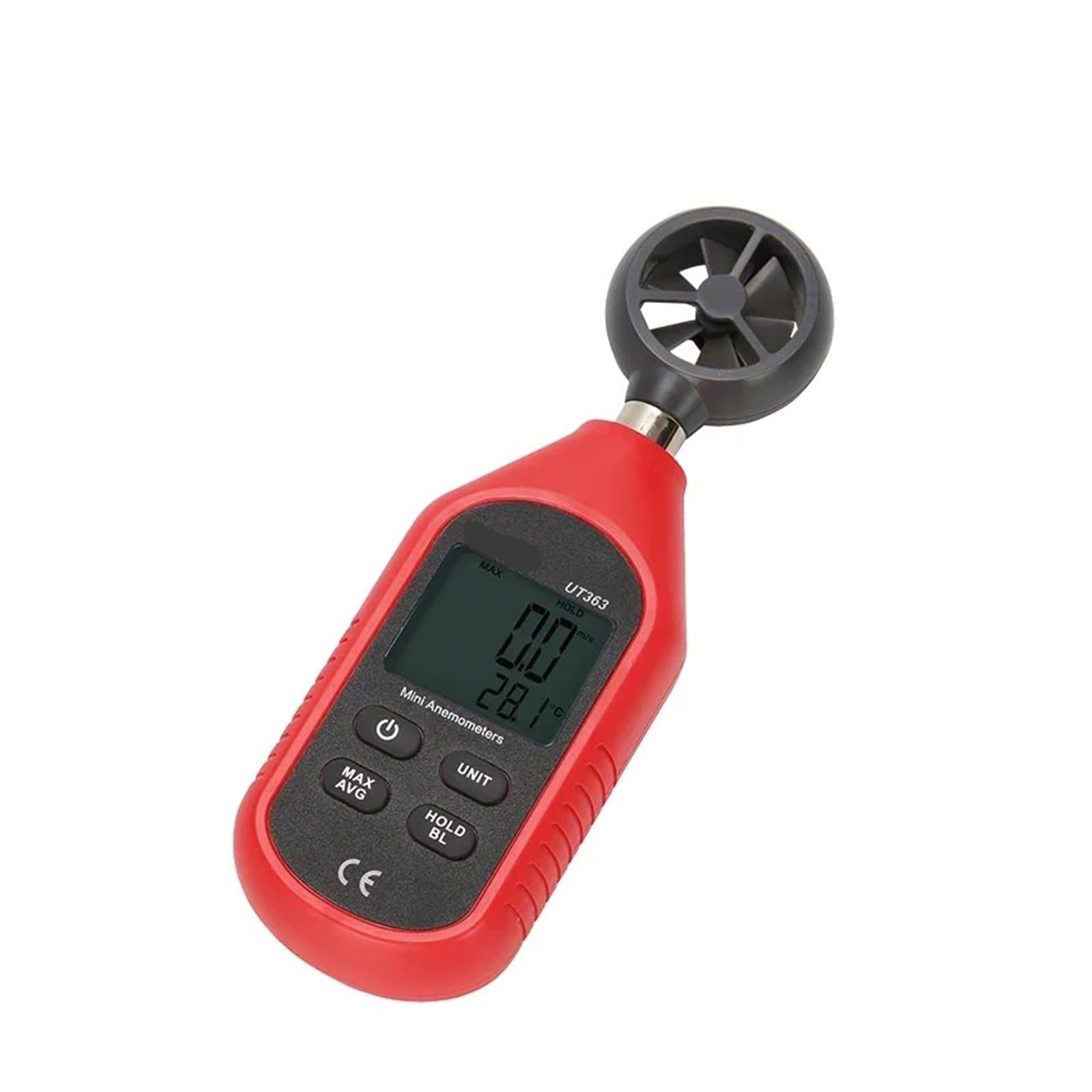 UT363 Anemometro Portatile Digitale UT363BT Misuratore di velocità del Vento Tester di Temperatura Display LCD Misuratore di velocità del Flusso d'Aria(UT363 BT)