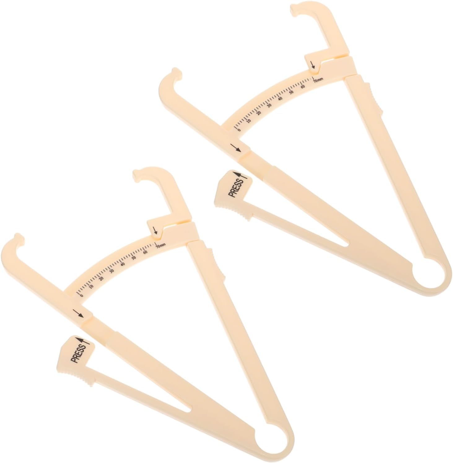 2pcs Skinfold Caliper Measurement Tool for Accurate Assessment Portable Caliper for Men and Women for Fitness and Health Monitoring