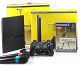  PlayStation 2 Konsole PS2 Slim + SingStar Legends (inkl. Mikrofone u. Controller)