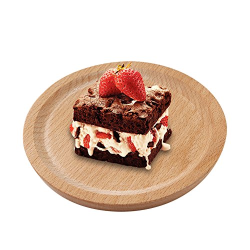Bandeja de madera Prokth; bandeja de servir. Bandeja de servir. Bandeja de posavasos de madera redonda, cuadrada, pequeña placa de madera para hornear herramientas