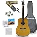 Antonio Giuliani DN-4 Steel-String Acoustic Mahogany Guitar with Carrying Case and Accessories - Complete Guitar Bundle - Dreadnought