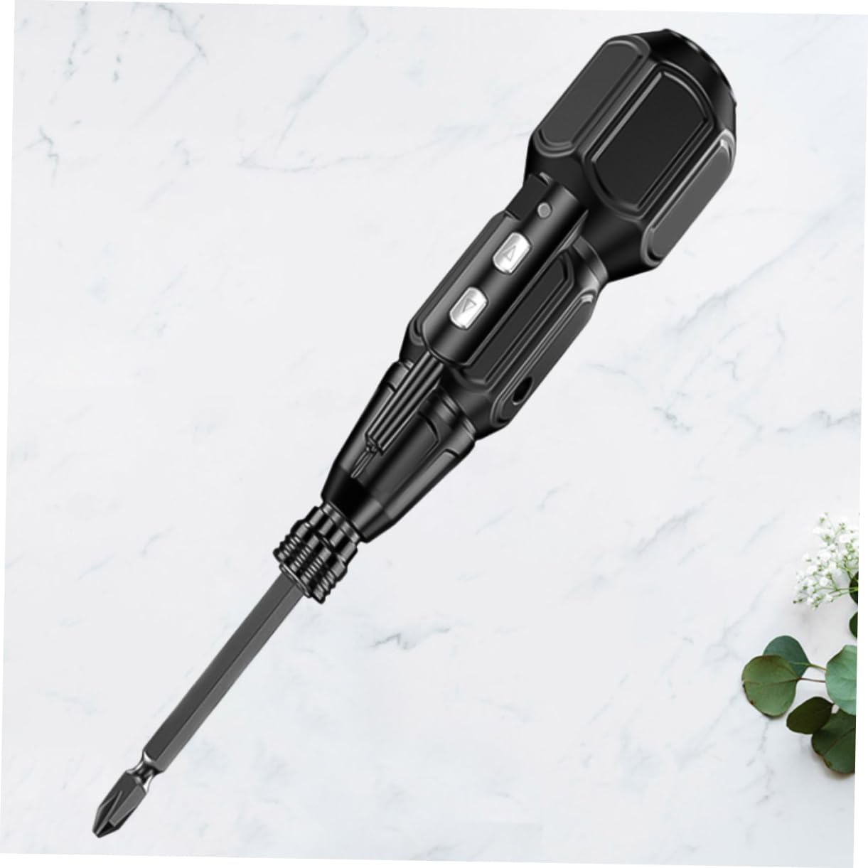 1set Rechargeable Cordless Screwdriver Kit Screwdriver with Led Light Usb Charging and Driver Bit for Home Projects Portable Power Drill for Men and Women Black
