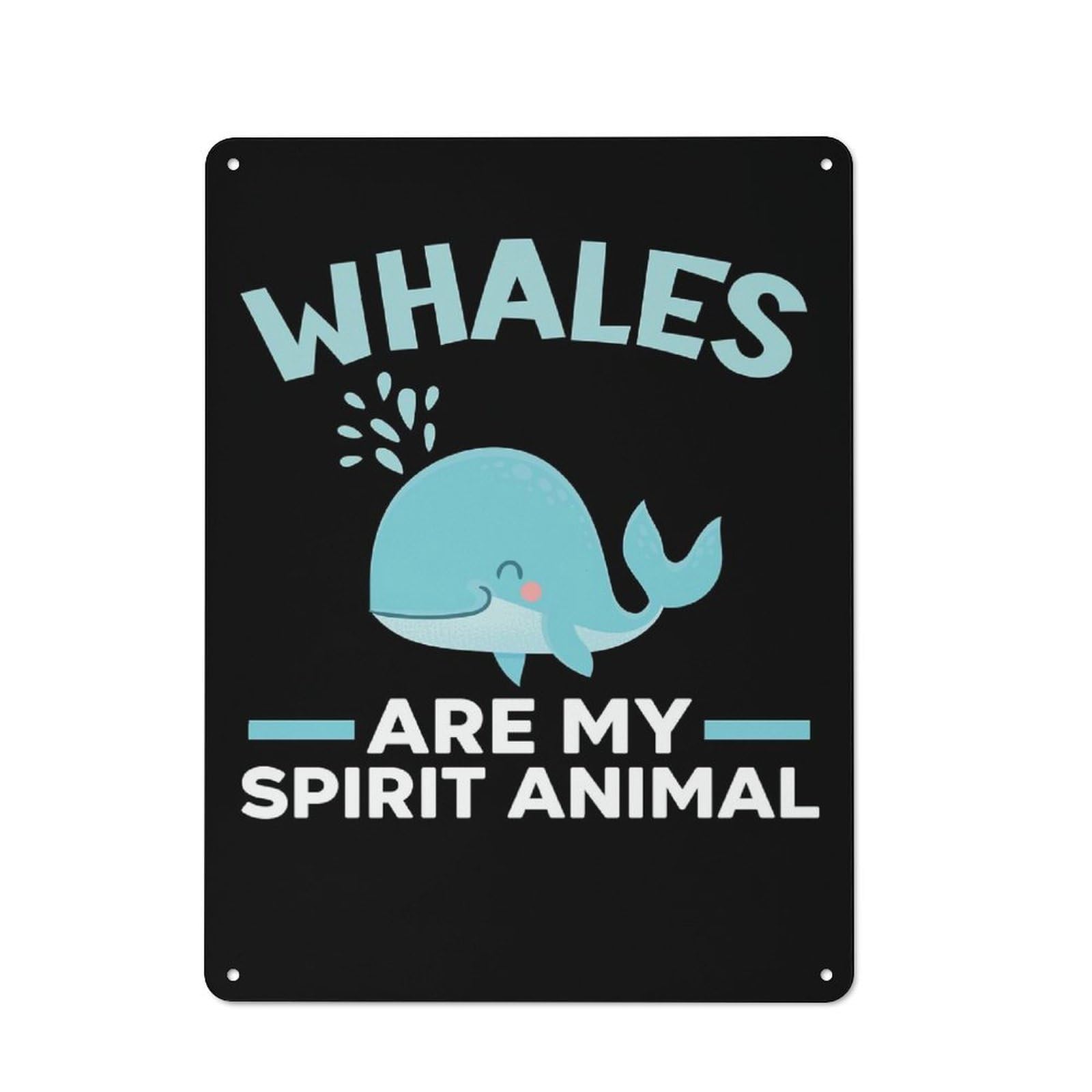 Junmoney Whale Lover Tin Wall Plaque 40X30cm With For Man Cave Or Games Room, A Housewarming Gift For Leisure-Room Decor Enthusiasts