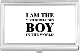 I Am The Rebellious Boy Business Card Holder Case Pocket Box Wallet