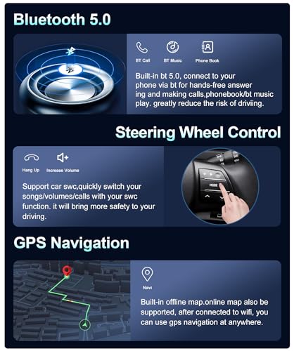Autoradio GPS Android 14 Clio 3 avec caméra de recul écran tactile 4G WiFi