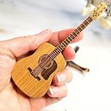 1 conjunto de palheta de guitarra personalizada, palhetas de madeira personalizadas para entusiastas de guitarra, embalagem de mini caixa, design em forma de guitarra