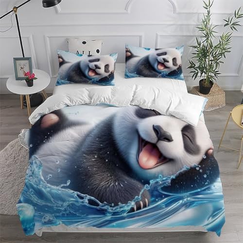 Fermeture éclair facile sur cette housse de couette King microfibre animaux