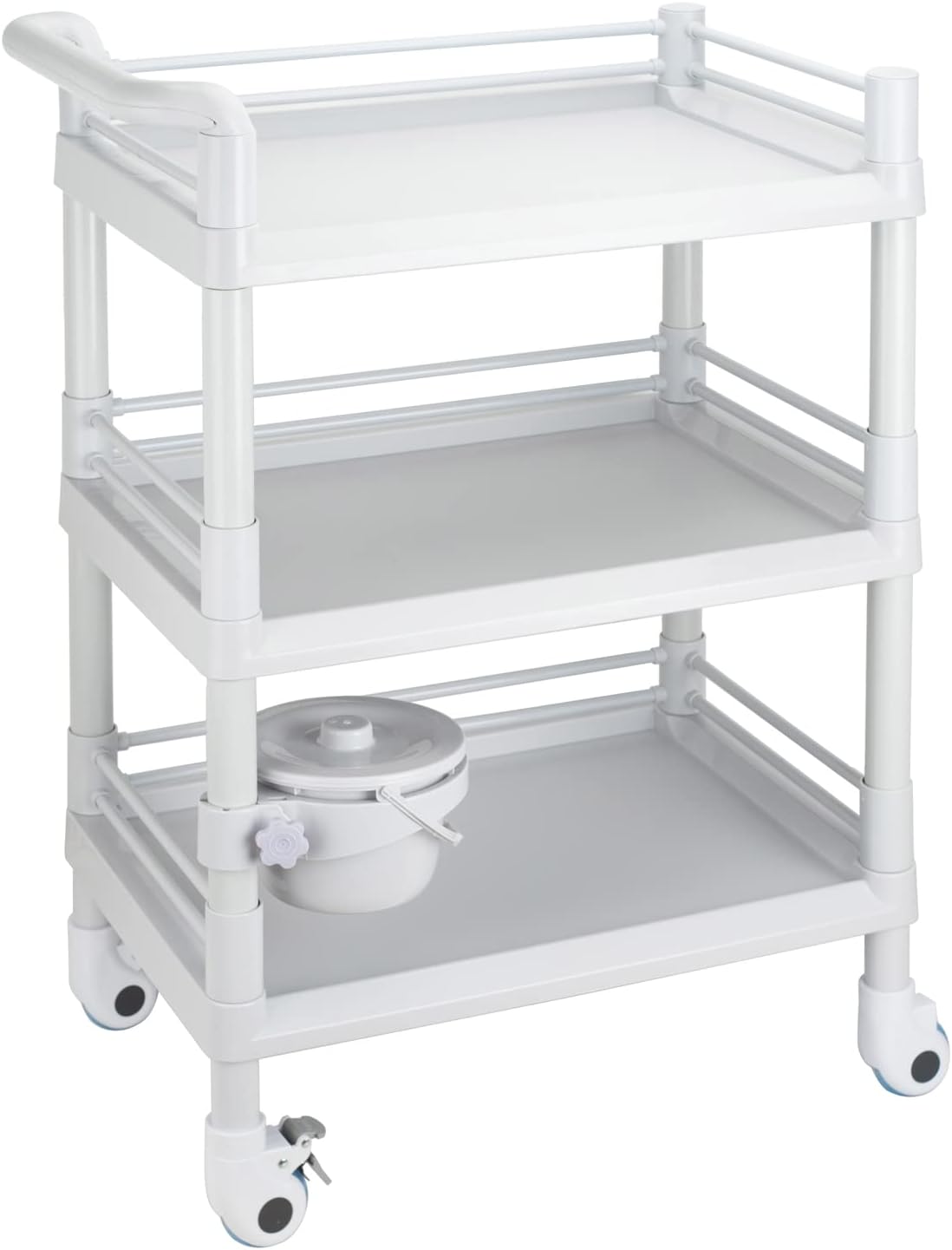 Rolling Utility Cart,3Tier Esthetician Cart with Wheels,Qiwey Medical