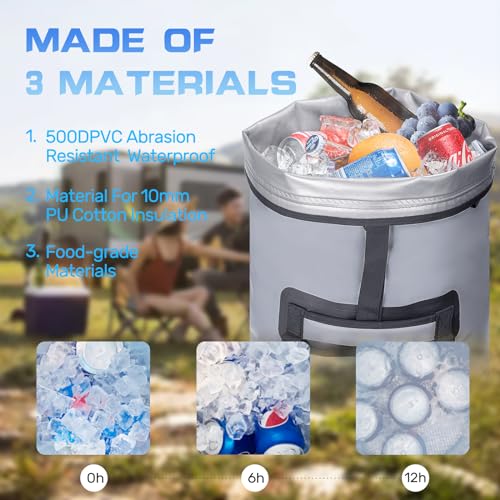 iculbag Insulated Backpack Cooler Leak Proof Waterproof 24 Hours Cooling 48cans Soft Cooler Bags Insulated Leak Proof Large for Camping Hiking Picinic Travel Beach Kayak Lunch Bags for Men Women 35L by iculbag - Image 3