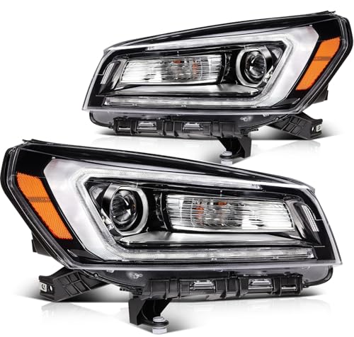 LBRST Headlights Fit 2013-2016 for Acadia 2017 for Acadia Limited Driver & Passenger Side Headlight Assembly Chrome Housing GM2503376