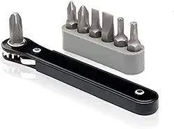 Conjunto de mini chaves de fenda e brocas de catraca Neiko 03044A, tamanho do bolso de 1/4 polegada