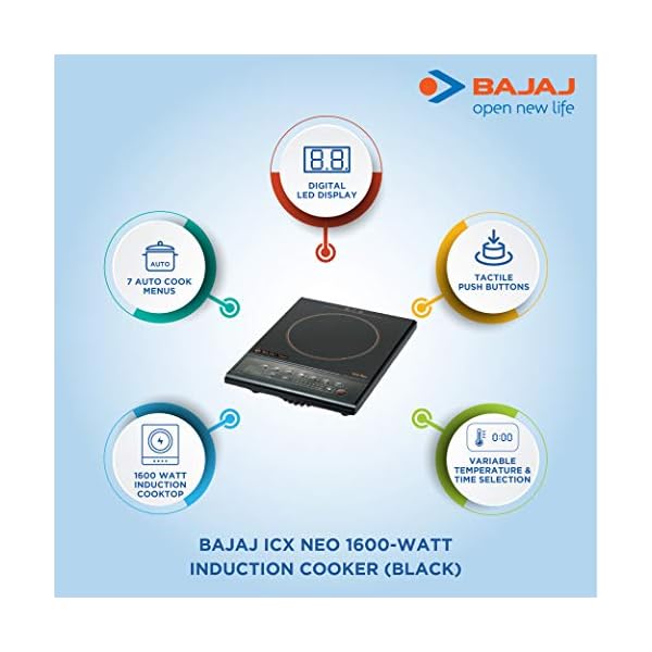 Bajaj ICX Neo 1600 Watts Induction Cooker Black