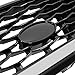 ECOTRIC Front Grille & Air Side Vent Compatible with 2010-2013 Land Rover Range Rover Sport L320 Black & Silver