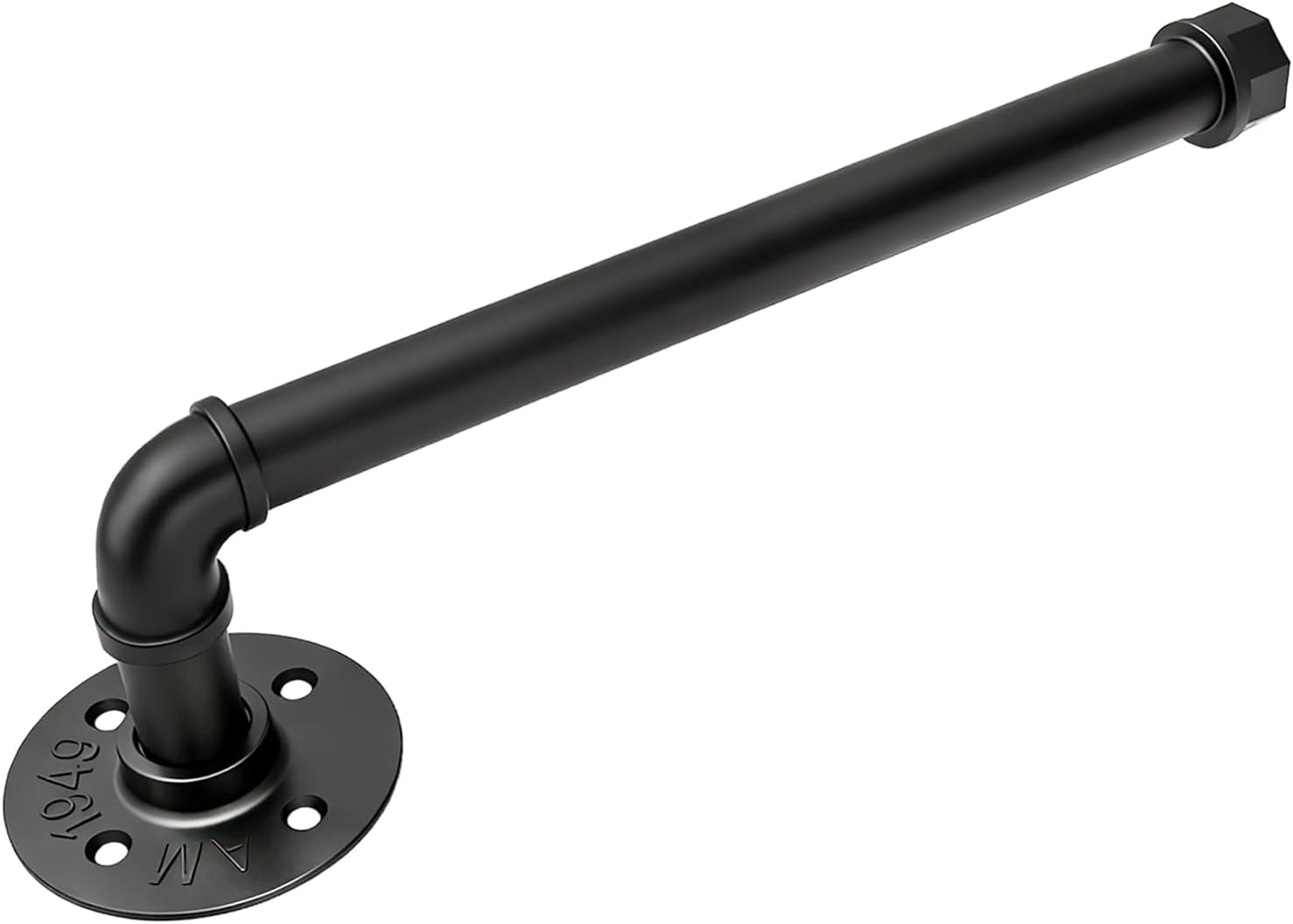 Industrial Style Duct Paper Towel Holder, Retro Country Style Paper Towel Holder, Heavy-Duty Duct roll Paper Holder, Suitable for Bathroom, Bedroom, Kitchen, and Outdoor use (Black). (2, 13 inch)