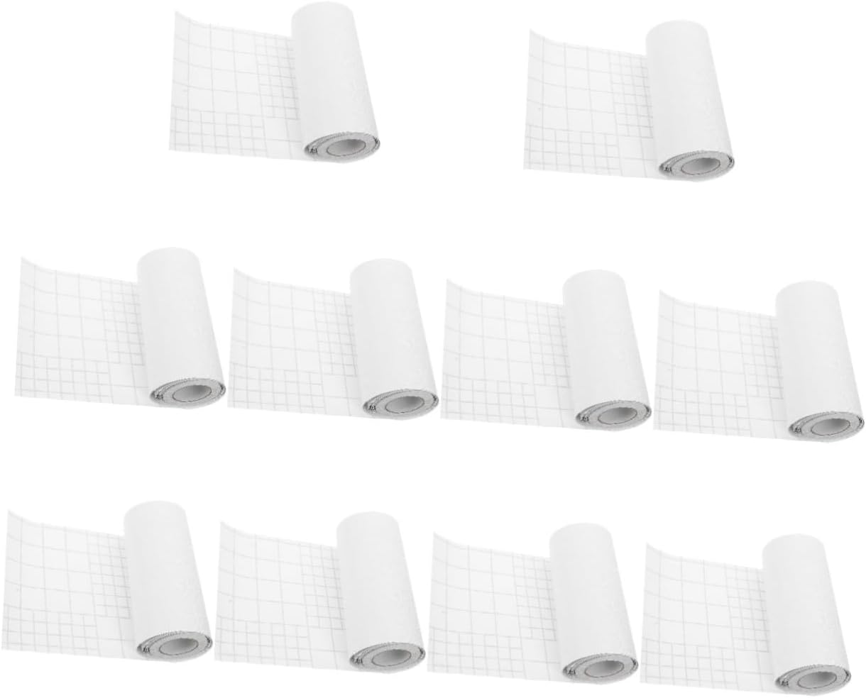 10pcs Self-Adhesive White Skirting Board Covers Flexible Peel and Stick Wall Molding