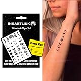 INKARTLINK Semi Permanent Temporary Tattoo, Mini Moon Tattoo, Suitable for Boys and Girls, Waterproof and Non-reflective, Exquisite Packaging, Unique Design(Moon Form)