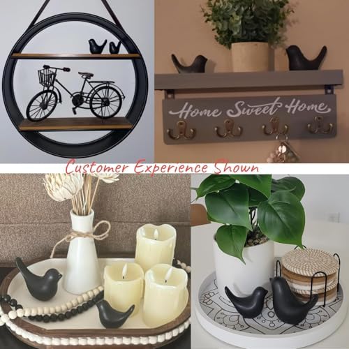 Notakia Small Birds Statues Black Home Decor Modern Style Decorative Ornaments for Living Room, Bedroom, Office Desktop, Cabinets - 3