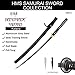 HMS Unsharpened Iaido Iaito Katana Training Sword, Aluminium Alloy Blade, Full Tang, Brass Fittings, Empire Wheel Tsuba, Black Scabbard