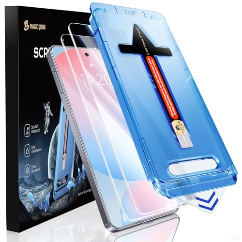 MAGIC JOHN 2 Stück für Samsung Galaxy S24 FE für Bildschirmschutz (6 7 Zoll) Auto-Dust-Eliminierung 9H HD Klar Bläschenfrei Einfache Installation