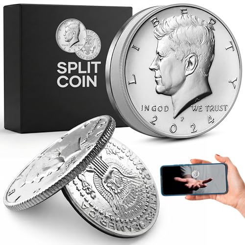 Ted's Sterling Magic Split Coin Trick Gaffed Half Dollar