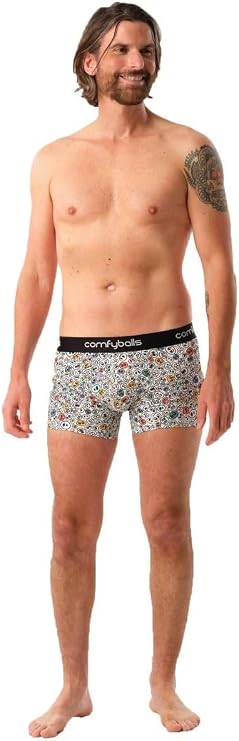 Comfyballs Mens Cotton Regular Boxer - Smiley White