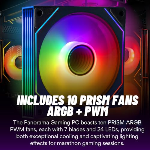 Image of Panorama XL RTX 5080, Intel 24-Core Ultra 9 285K Processor, 32GB DDR5 RAM, 2TB Gen4 NVMe SSD, Liquid Cooled Gaming Desktop w /Windows 11 Pro, 3-Year Warranty, RGB Keyboard+Mouse, Internal Wi-Fi 6E