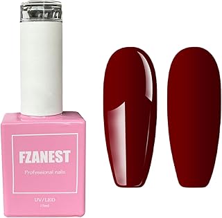 FZANEST Blood Red Gel Nail Polish,Soak Off Gel Polish Nail Art Manicure Salon DIY UV Lamp Cured Gel Nail Design Christmas Decoration at Home Winter #1552