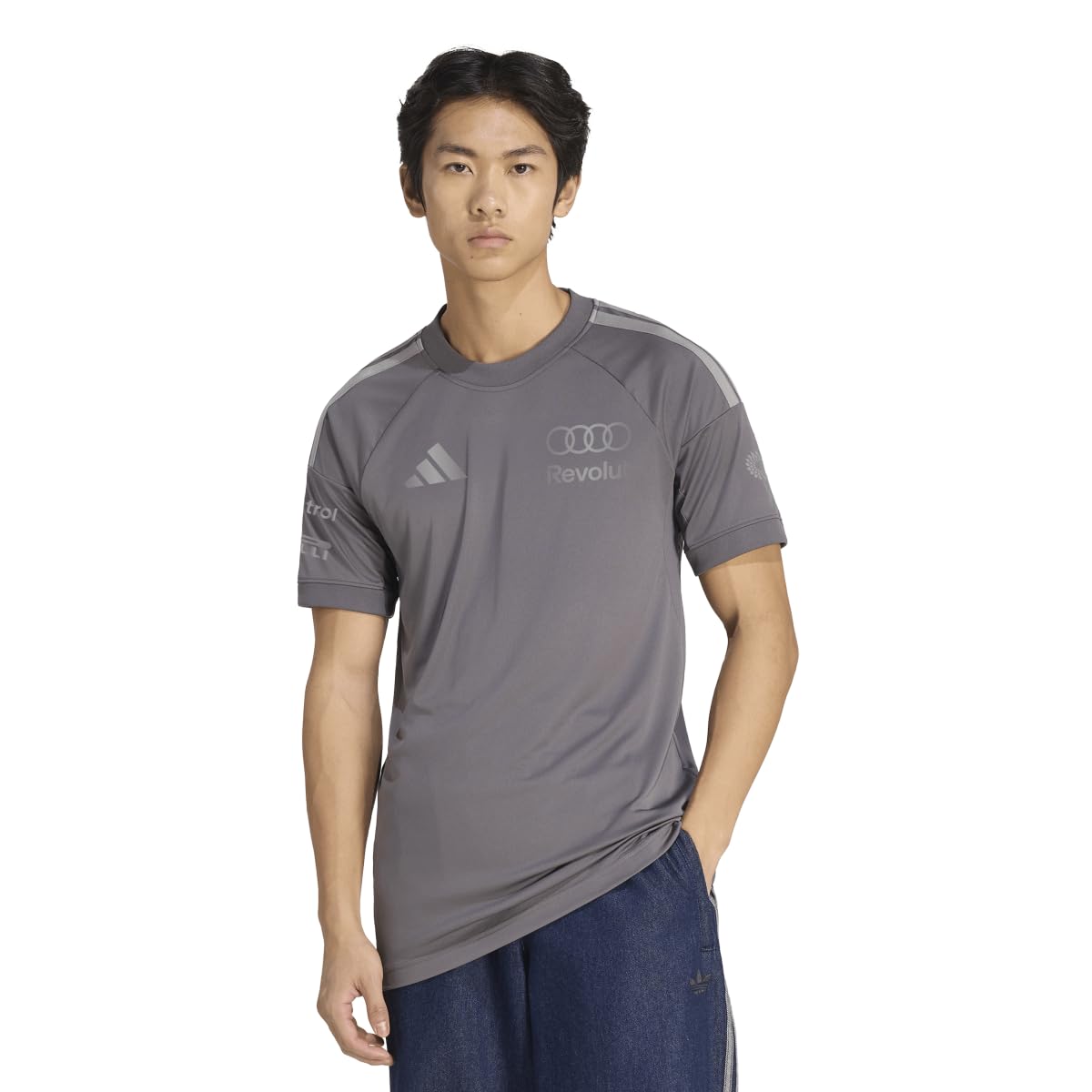 adidas Men's Camiseta Audi REVOLUT F1 Team Drive RÉPLICA