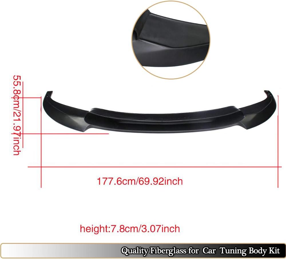 Matte Black Front Bumper Lip fits for BMW 6 Series F06 Gran Coupe/F12 Convertible/F13 Coupe M6 2013-2018 Add-on Fiberglass Chin Spoiler Splitter Protector 1pc Factory Outlet