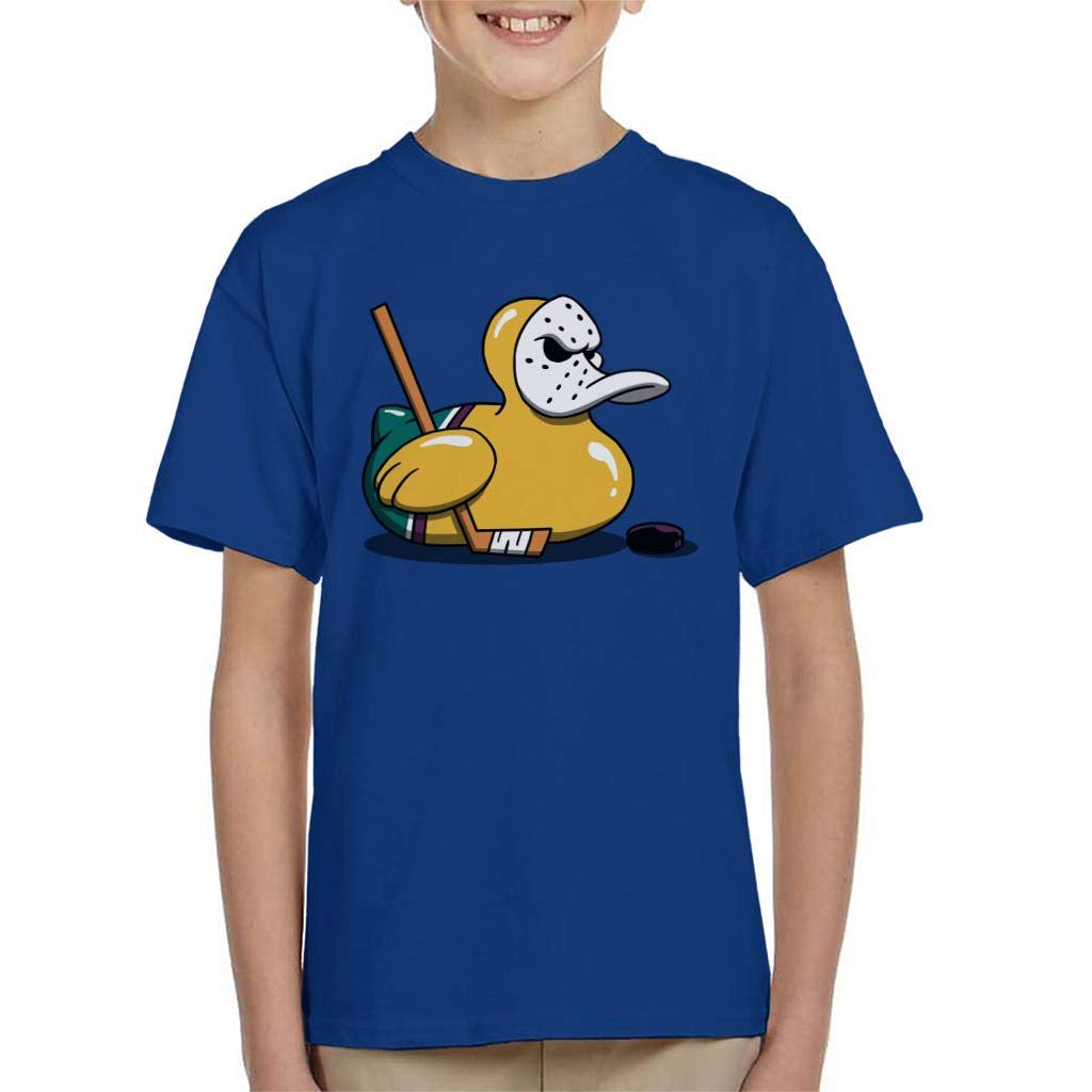 Cloud City 7 Royal Blue Mighty Ducks Cute Rubber Duck Goalie Kid's T-Shirt