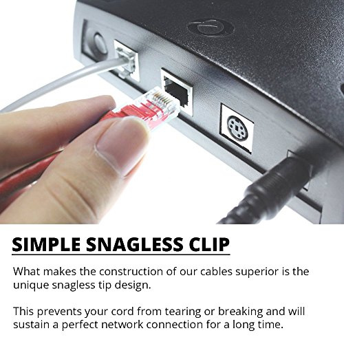 Dynacable Heavy Duty Cat6 Ethernet Copper Cable With Snagless Rj45 Connectors | 10 Pack/14Ft, 24 Awg 550Mhz, Ul-Listed, 10 Gb Max Speed For Fast Computer Networking - Red #TOP3